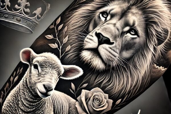 Lion and Lamb Tattoo: A Symbol of Strength and Peace